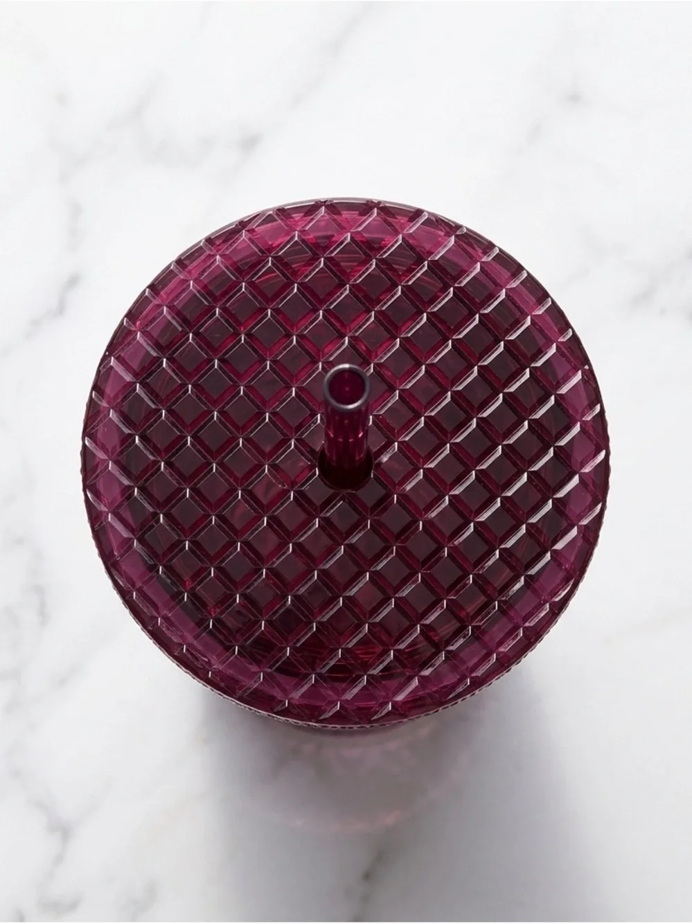 Starbucks 2020 Holiday Berry Plum Grid Disco Venti Tumbler 24oz NWT Cold Cup